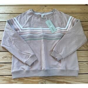 NWT Move Mama Striped Nursing Sweatshirt Size Medium Women’s Pink
